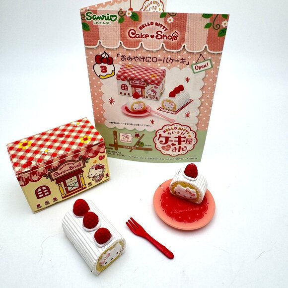 Re-Ment Sanrio Hello Kitty Dessert Cake Shop 3 Roll Cake Miniature 2012 - Picture 1 of 13